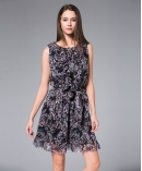 Printed Silk Chiffon Dress